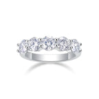 A Luxurious And Fashionable Light Luxury Jewelry Silver Ring Set With Top-quality Moissanite, S925 Silver Plated With Platinum NP Collection