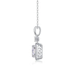 1Innocence Diamond Jewelry Piece Set with 2-Carat Moissanite S925 Sterling Silver and Platinum-Plated Pendant