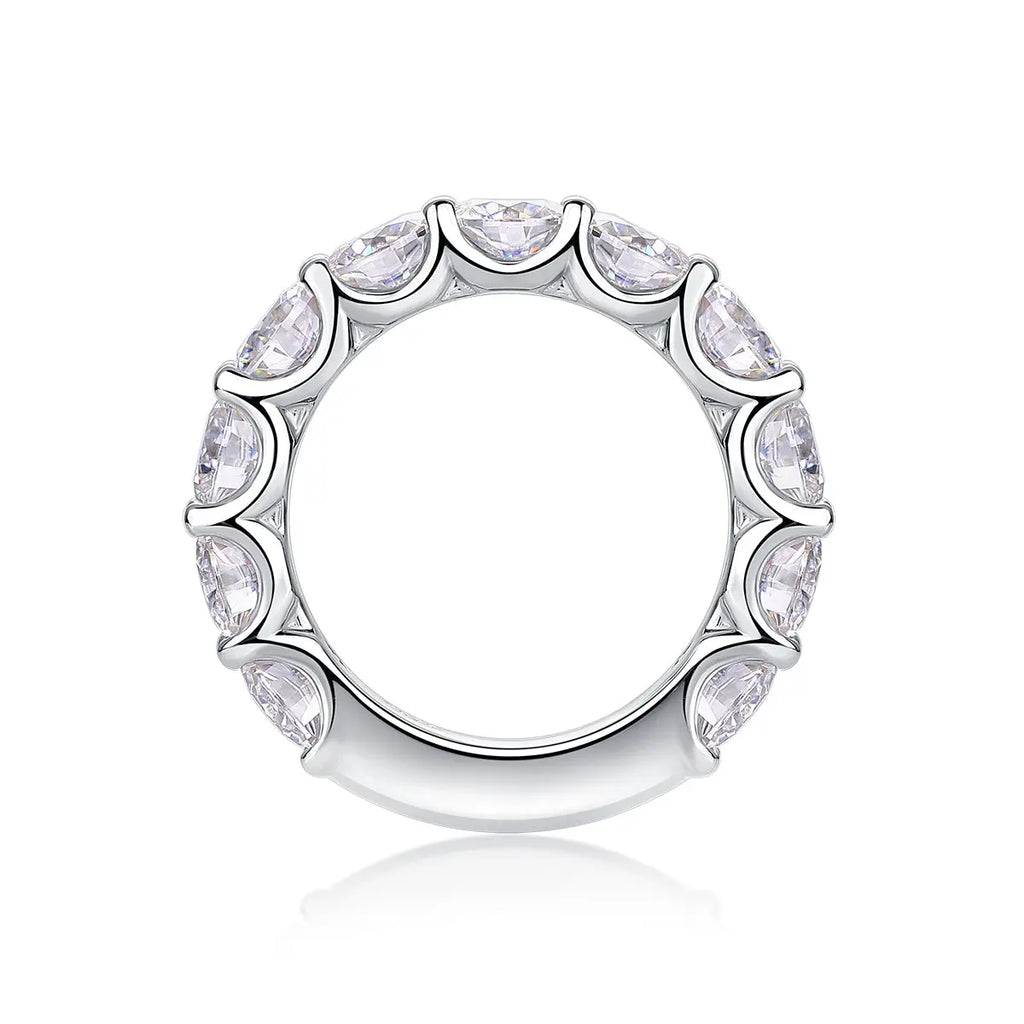 1Dazzling Moments Ring Moissanite S925 Sterling Silver and Platinum-Plated Diamond 