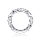 1Dazzling Moments Ring Moissanite S925 Sterling Silver and Platinum-Plated Diamond 