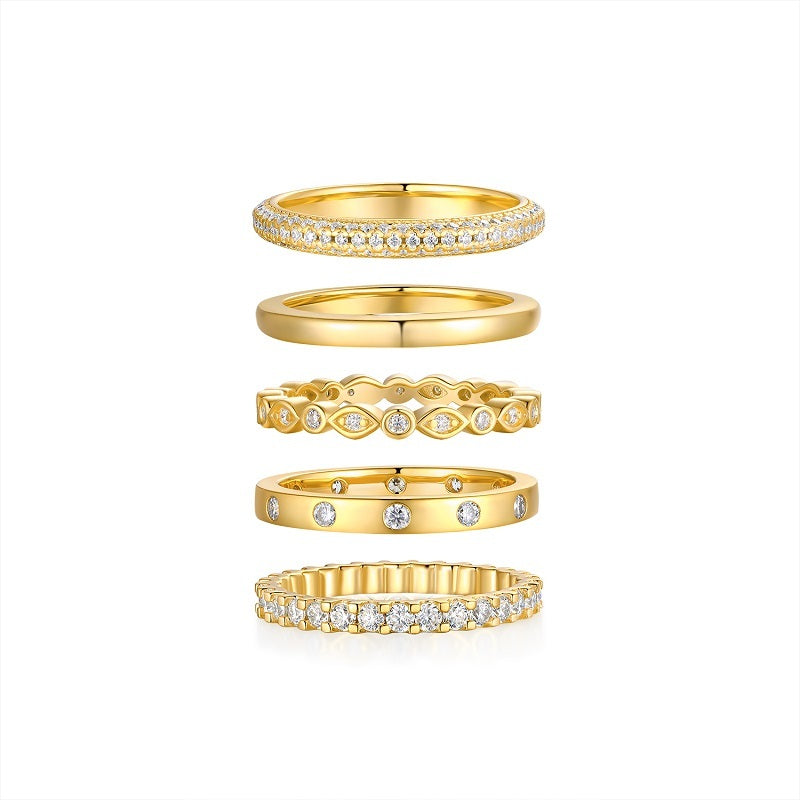 Morning Light Gold Ring - Set With Top-quality Moissanite S925 Silver And Gold-plated Diamond
