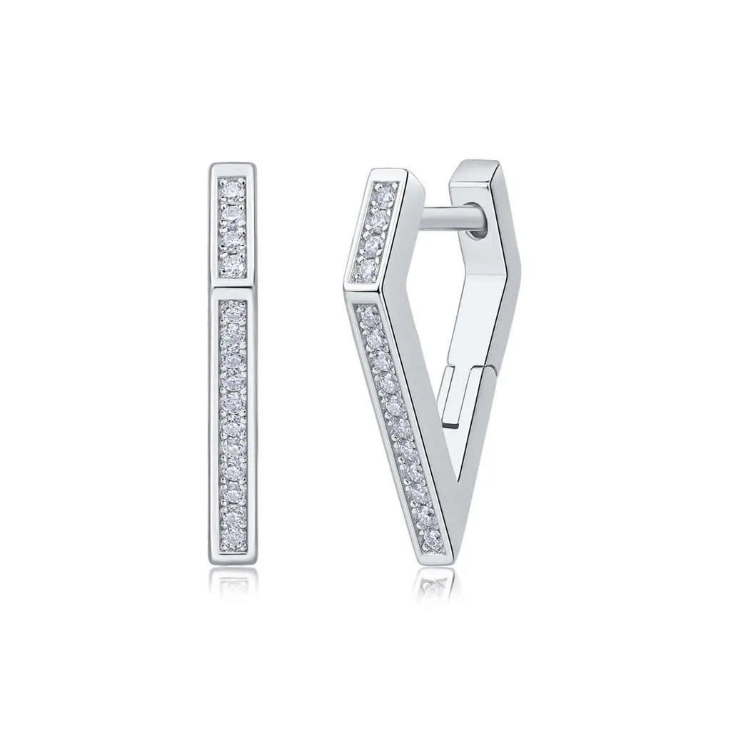 Mini Moissanite Stud Earrings – S925 Sterling Silver Platinum-Plated