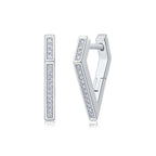 Mini Moissanite Stud Earrings – S925 Sterling Silver Platinum-Plated