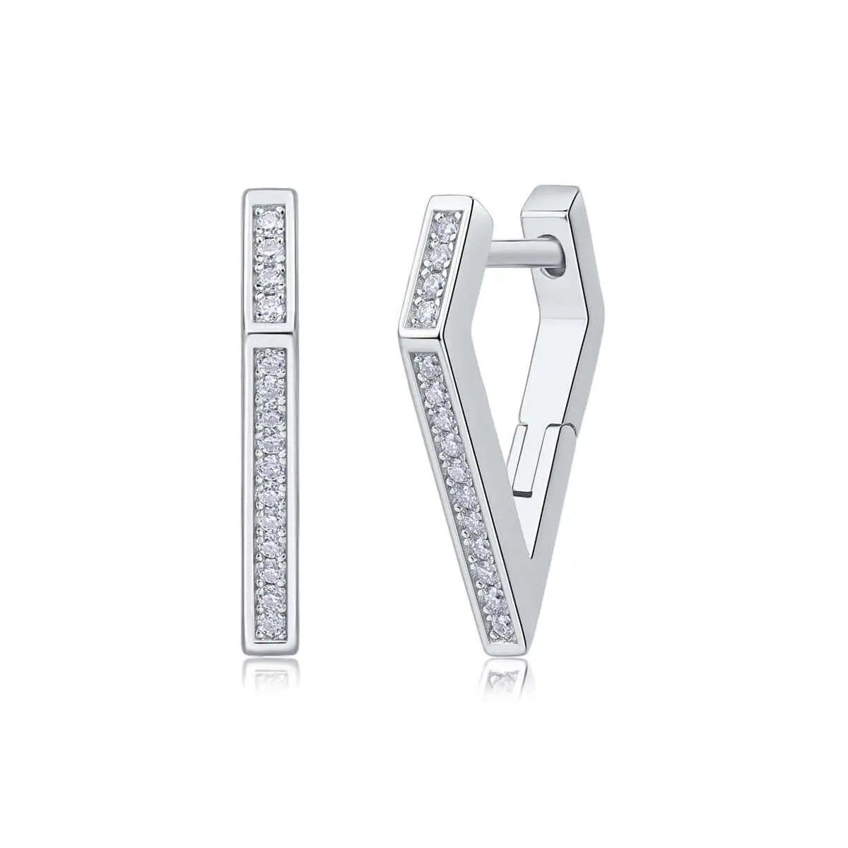 Mini Moissanite Stud Earrings – S925 Sterling Silver Platinum-Plated
