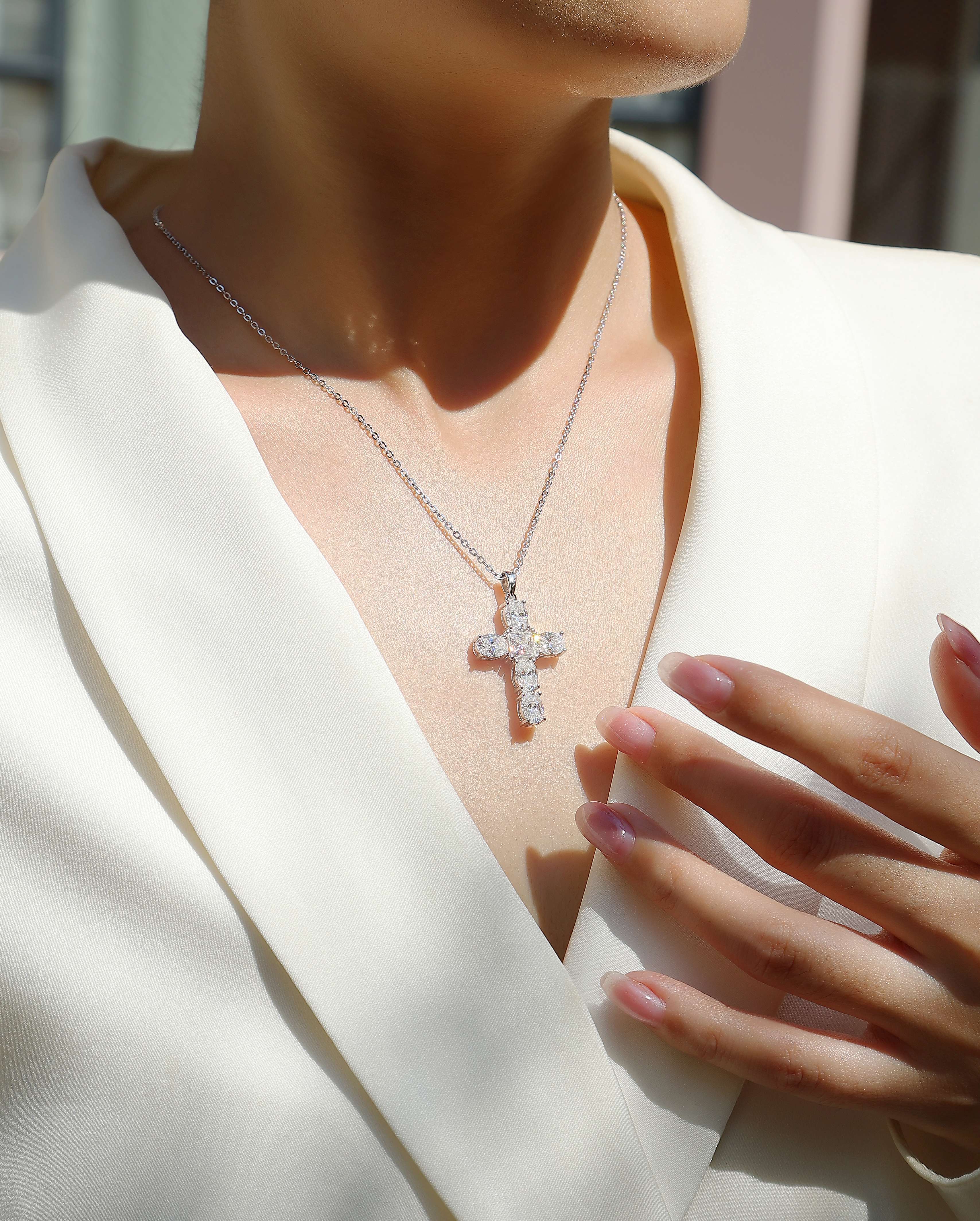 Soul Guidance - Jewelry Pendant With Moissanite S925 Sterling Silver And Platinum-plated Diamond, Moissanite Silver Jewelry