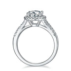 1.5-carat Luxury And Fashionable Light Luxury Jewelry Silver Ring Set With Top-quality Moissanite, S925 Silver-plated Platinum NP Collection
