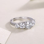 Deep Affection - 1-carat Top-quality Moissanite S925 Silver And Platinum-plated Diamond Ring