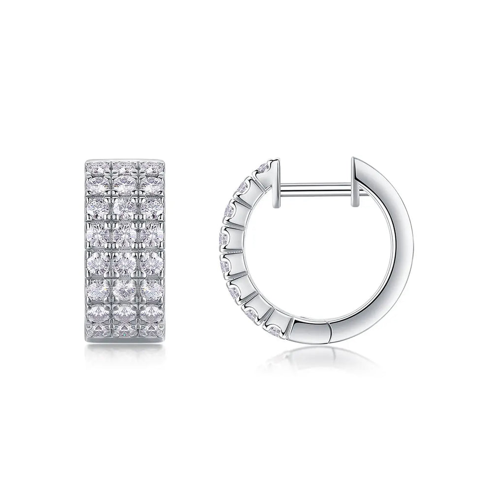 Moissanite Luxury & Fashionable Light Luxury Silver Stud Earrings – S925 Platinum Plated - N&P Colletion