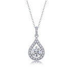 Heart Charm - 1-carat Moissan Diamond S925 Sterling Silver And Platinum-plated Pendant