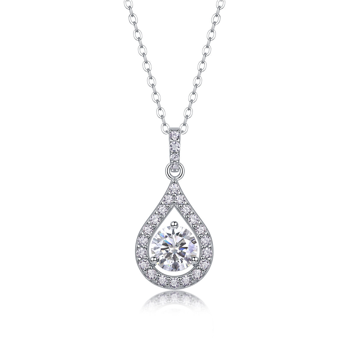Heart Charm - 1-carat Moissan Diamond S925 Sterling Silver And Platinum-plated Pendant