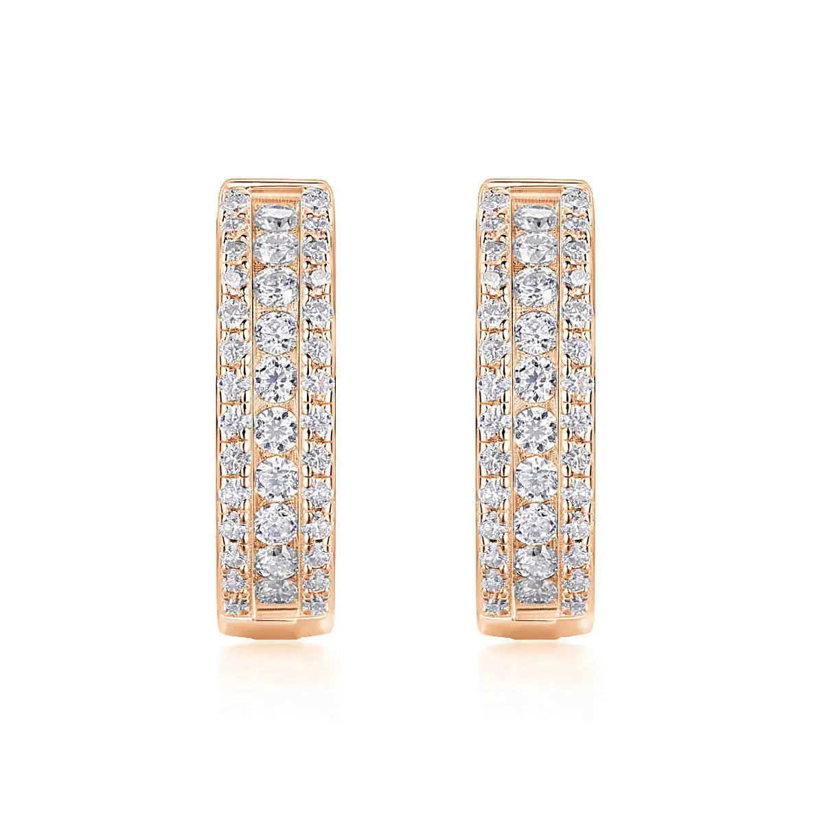 Brilliant Night - Premium Moissanite Luxury Fashion Light Luxury Jewelry Silver Stud Earrings S925 Silver Plated Platinum NP Collection