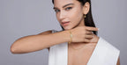 Set With Top-quality Moissanite, This Luxurious And Fashionable Light Luxury Trend Jewelry Silver Bracelet Is S925 Silver-plated With Gold NP Collection