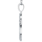 A Luxurious And Fashionable Minimalist Jewelry Pendant With Top-quality Moissanite, Made Of S925 Silver Electroplated With Platinum. - N&P Colletion