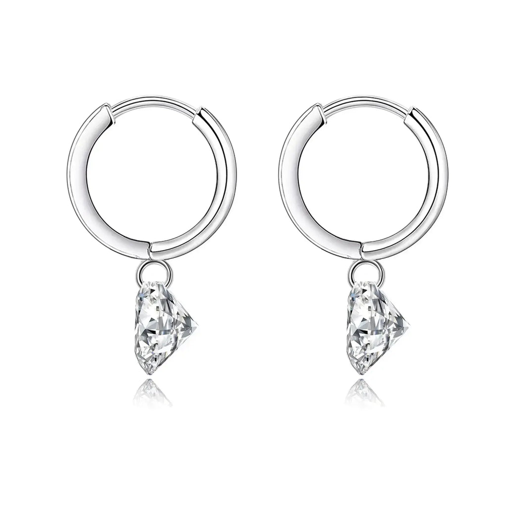 Top-quality Moissanite Luxury And Fashionable Light Luxury Jewelry Silver Stud Earrings S925 Silver Plated Platinum NP Collection