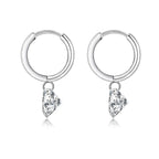 Top-quality Moissanite Luxury And Fashionable Light Luxury Jewelry Silver Stud Earrings S925 Silver Plated Platinum NP Collection