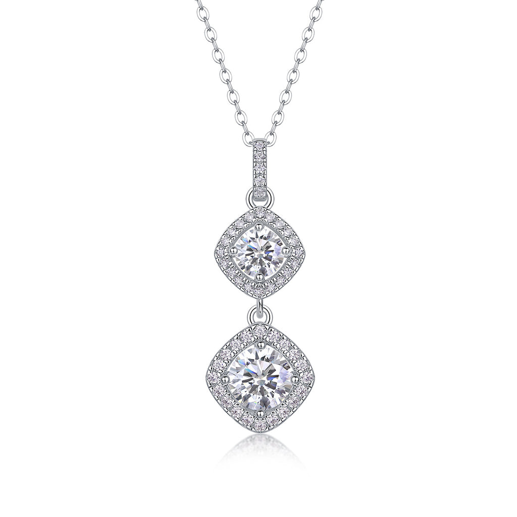 Snowy Wonderland - 1-carat Moissanite S925 Sterling Silver And Platinum Plating