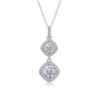 Snowy Wonderland - 1-carat Moissanite S925 Sterling Silver And Platinum Plating