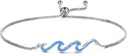 Wave Bracelet 925 Sterling Silver 
