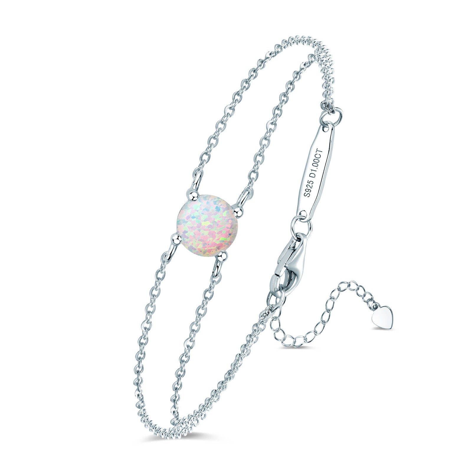 Four-claw Moissanite Bracelet All-match Silver Hand Jewelry