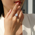 Bright Moon - Moissanite S925 Sterling Silver And Platinum-plated Diamond Ring