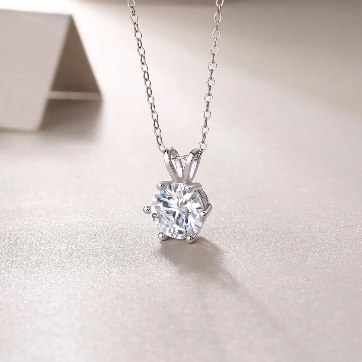 Romantic Mark -  Diamond Jewelry Pendant with 2-Carat Moissanite S925 Sterling Silver 