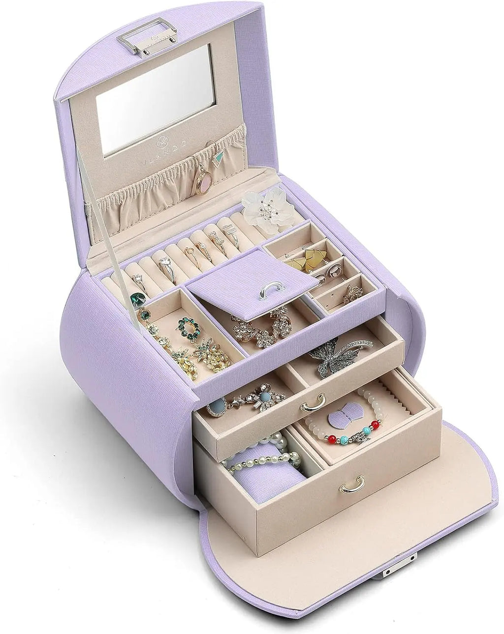 Princess Style Jewelry Box with Mirror 