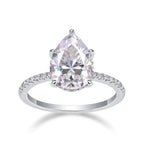 Light And Shadow - Moissanite S925 Sterling Silver And Platinum Diamond Ring