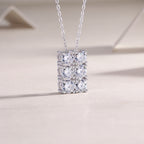 Grand Round - 0.5-carat And 0.3-carat Moissan Diamonds, S925 Sterling Silver And Platinum-plated Pendant