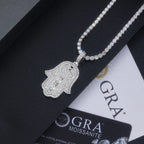 Moissanite, This Luxurious And Fashionable Light Luxury Trend Jewelry Necklace Pendant Is Made Of S925 Silver Electroplated With Platinum NP Collection
