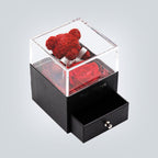Teddy Bear Preserved Flower Jewelry Box Gift