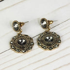 Charcoal Crystal Drop Earrings NP Colletion