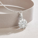 Blossom - 1-carat Moissan Diamond S925 Sterling Silver And Platinum Plating Pendant