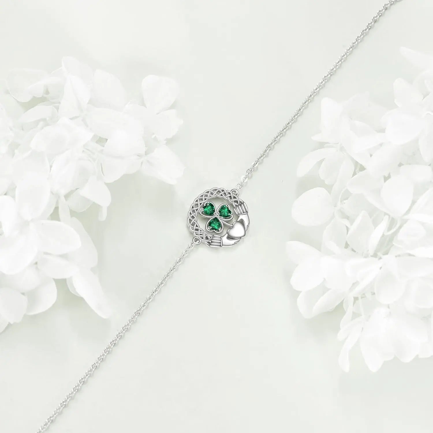 925 Sterling Silver Clover Bracelet 
