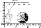 Musical Note Necklace Pendant 925 Sterling Silver