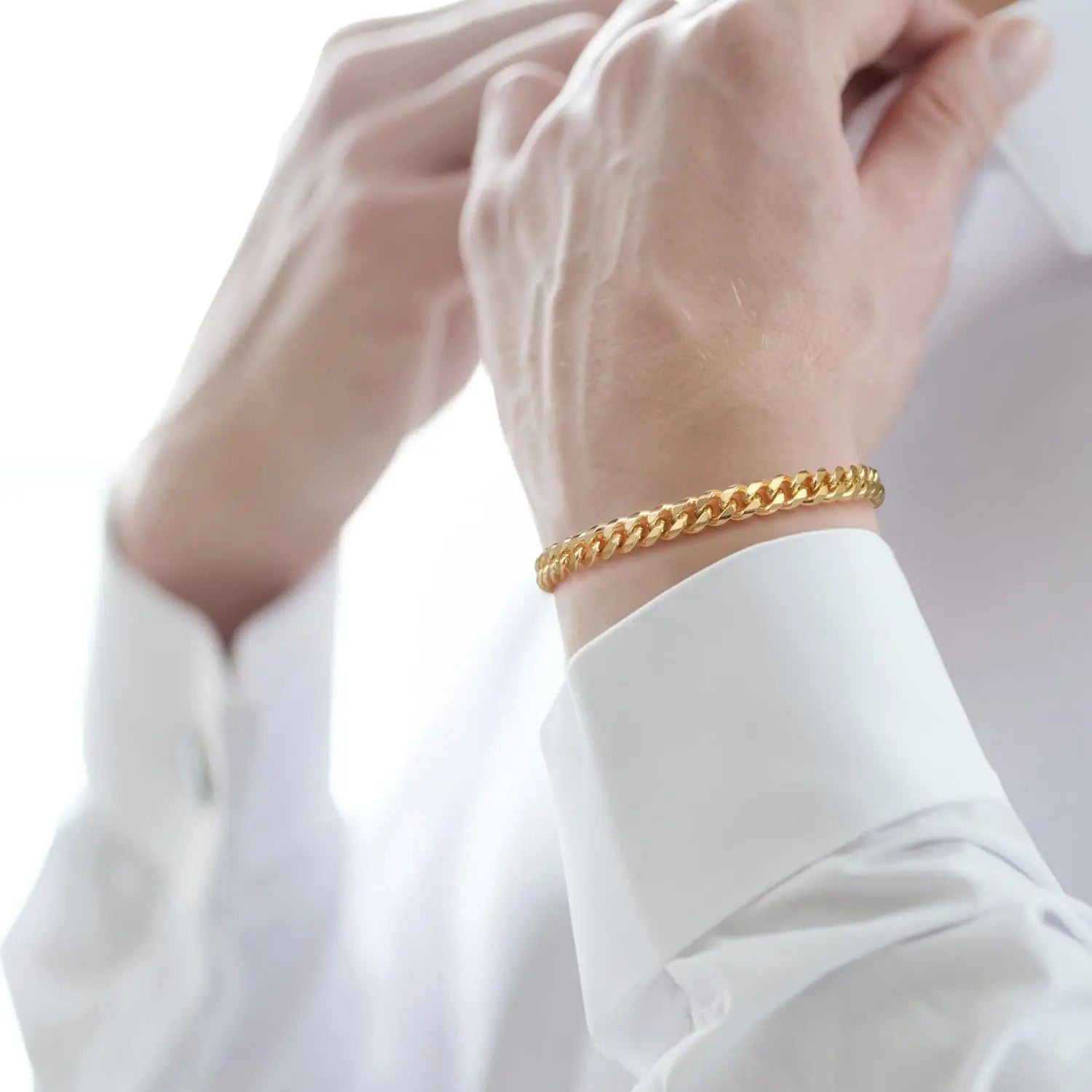 14K Gold Bracelet 6Mm Cuban Link Bracelet 