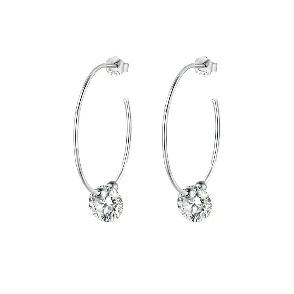 Moissanite Luxury & Fashionable Light Luxury Silver Stud Earrings – S925 Platinum Plated NP Collection