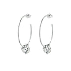 Moissanite Luxury & Fashionable Light Luxury Silver Stud Earrings – S925 Platinum Plated NP Collection