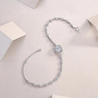 Surrounded By Stars - A Luxurious And Fashionable Light Luxury Jewelry Silver Bracelet And Bracelet Set With Top-quality Moissanite, S925 Silver-plated Platinum NP Collection