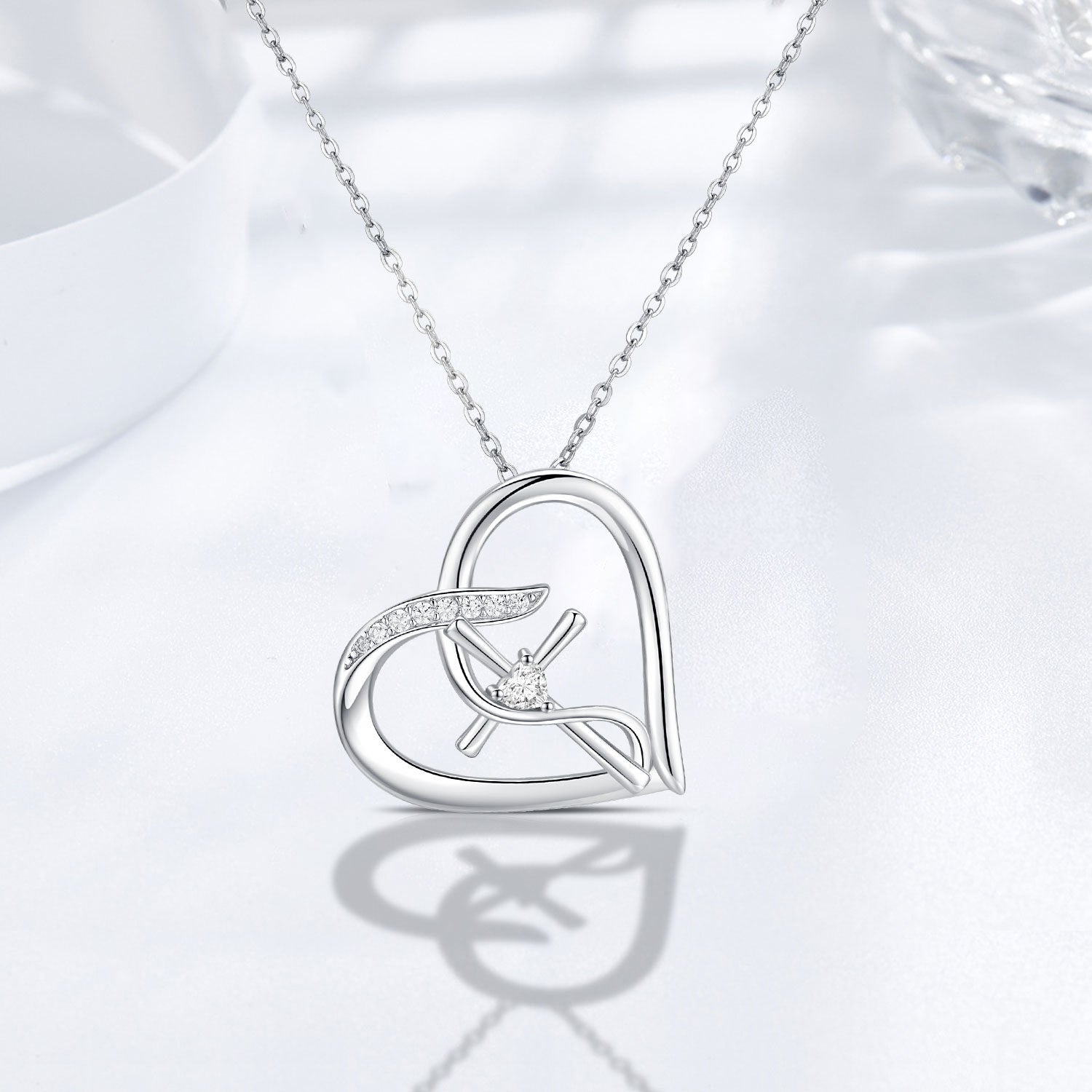 Cross Necklace 925 Sterling Silver Love Heart Infinity Faith Necklace Hope Pendant Cross
