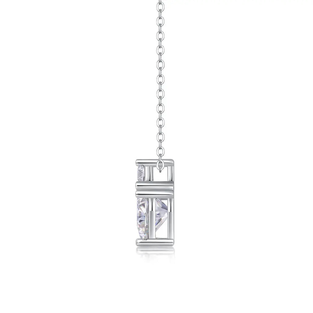 Ripple Phantom - A Fashionable And Light Luxury Jewelry Pendant Necklace Set With Top-quality Moissanite, S925 Silver Plated Platinum NP Collection