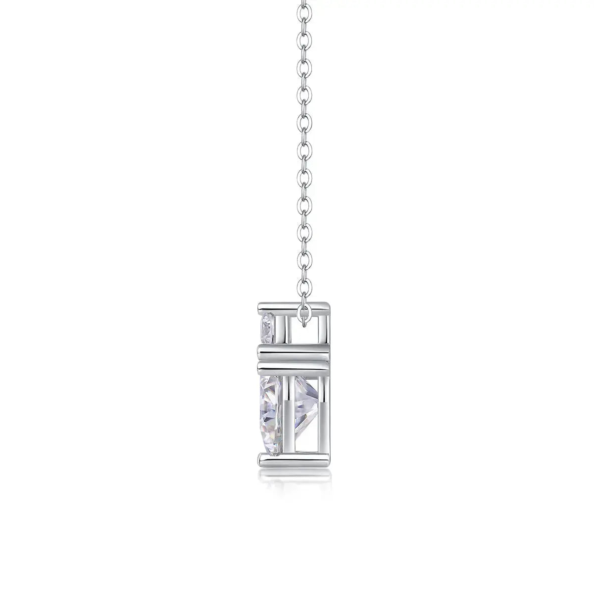 Ripple Phantom - A Fashionable And Light Luxury Jewelry Pendant Necklace Set With Top-quality Moissanite, S925 Silver Plated Platinum NP Collection
