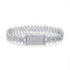 A Luxurious And Fashionable Minimalist Jewelry Bracelet Featuring Top-quality Moissanite, Made Of S925 Silver Electroplated With Platinum. - N&P Colletion