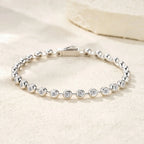 A 0.1-carat Luxurious And Fashionable Light Luxury Trend Jewelry Silver Bracelet With Top-quality Moissanite, Made Of S925 Silver-plated Platinum Material. - N&P Colletion