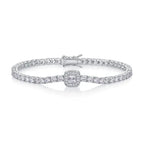 Moissanite S925 Silver Platinum-Plated Bracelet – Luxurious Light Luxury Jewelry NP Collection