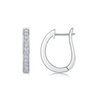 1Morning Dew Moissanite S925 Sterling Silver and Platinum-Plated Stud Earrings 