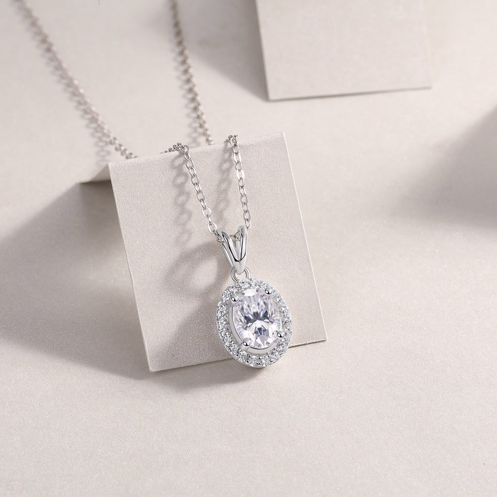 Infinite - Moissanite S925 Sterling Silver And Platinum Plating Pendant