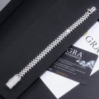 A Luxurious And Fashionable Minimalist Jewelry Bracelet Featuring Top-quality Moissanite, Made Of S925 Silver Electroplated With Platinum. - N&P Colletion