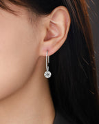 Moissanite Luxury And Fashionable Light Luxury Jewelry Silver Stud Earrings S925 Silver Plated Platinum NP Collection