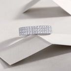 Luxurious & Fashionable Light Luxury Moissanite Silver Ring – S925 Platinum Plated NP Collection