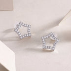 Tonight New Star - S925 Moissanite Sterling Silver with Platinum-Plated Stud Earrings